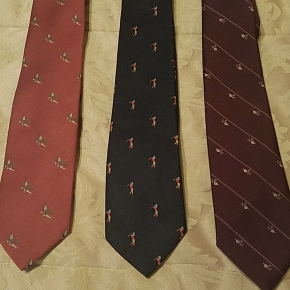 GOLF / GEESE/ DUCKS/ SILK NECKTIES - Picture 1 of 6